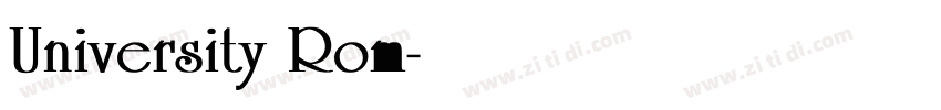 University Rom字体转换